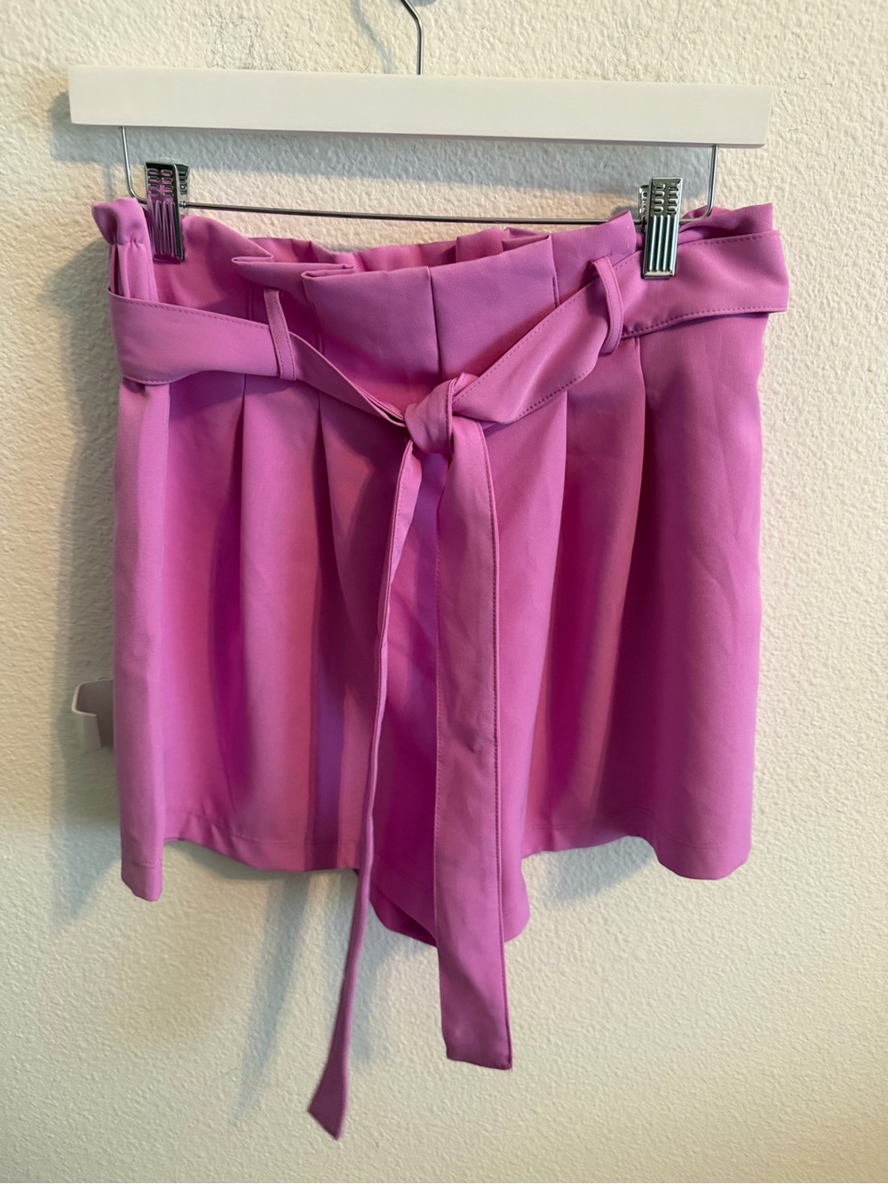 iris Pink Tie-Waist Mini Skirt